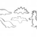 Set de 5 cortapastas estañados dinosauros