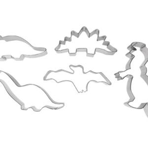 Set de 5 cortapastas estañados dinosauros