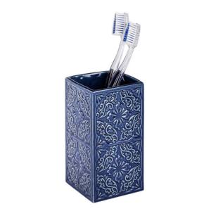 Vaso para cepillos de dientes Cordoba azul cerámica