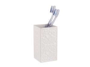 Vaso para cepillos de dientes Cordoba blanco cerámica