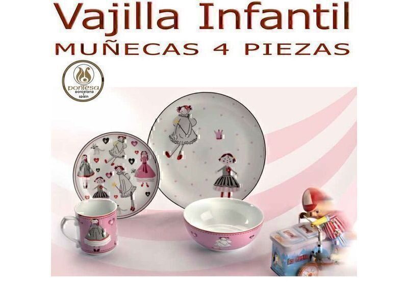 Vajilla Infantil 4 piezas niña Muñecas - R; 110098 / / Pontesa — Comercial  Marciense