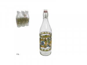 Botella de cristal con cierre Lory Sicily 1 litro