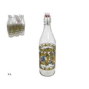 Botella de cristal con cierre Lory Sicily 1 litro