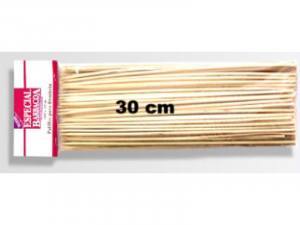 Pincho brocheta palillo de madera bambú 30 cms