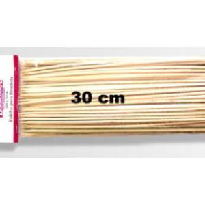 Pincho brocheta palillo de madera bambú 30 cms